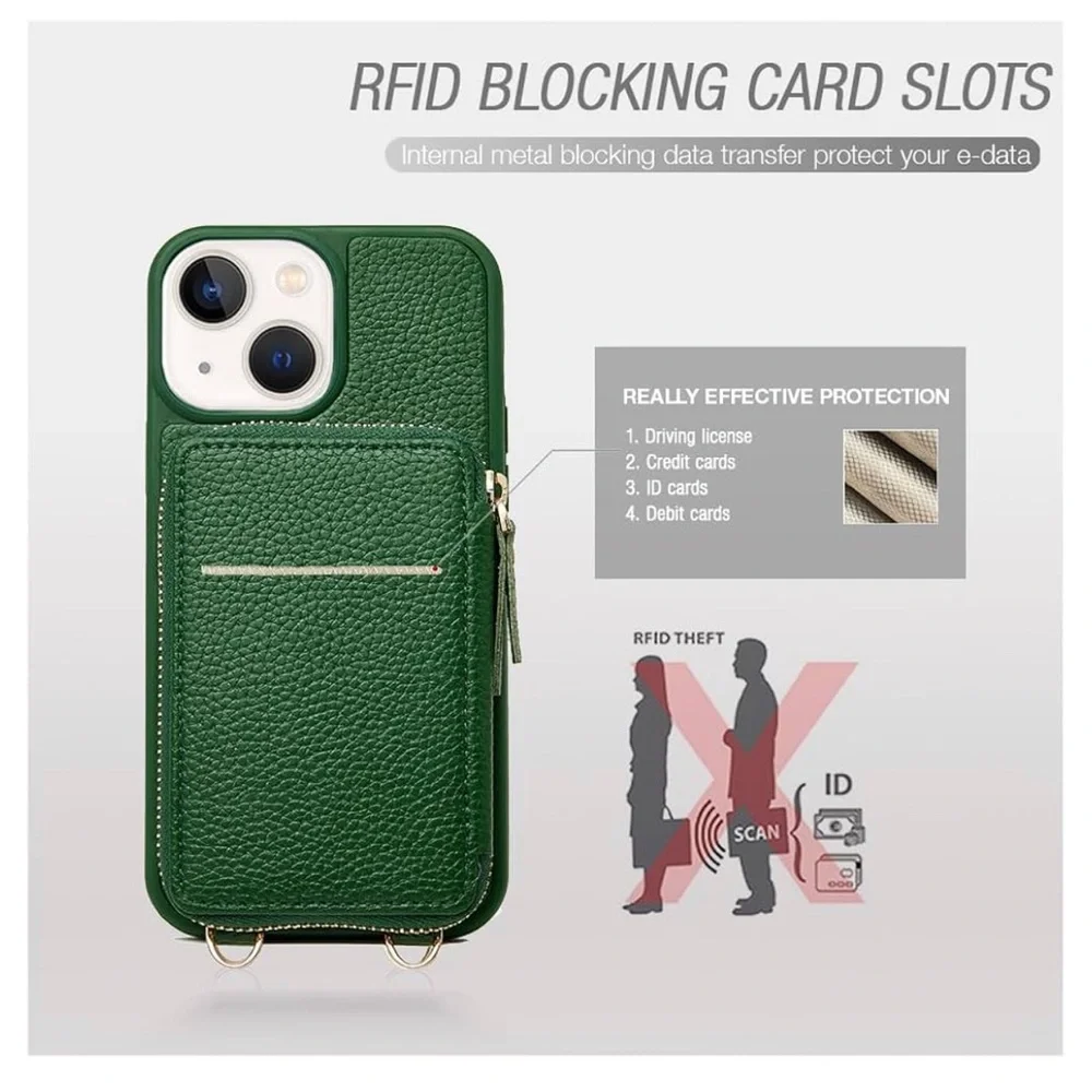 ZVE WALLET IPHONE 12 PRO 6.1 inch Dark green NEW